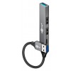 Goobay USB 3.2 Hub 4 Θυρών με σύνδεση USB-A Γκρι