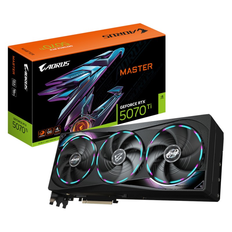 Gigabyte GeForce RTX 5070 Ti 16GB GDDR7 Aorus Master Κάρτα Γραφικών GV-N507TAORUS M-16GD