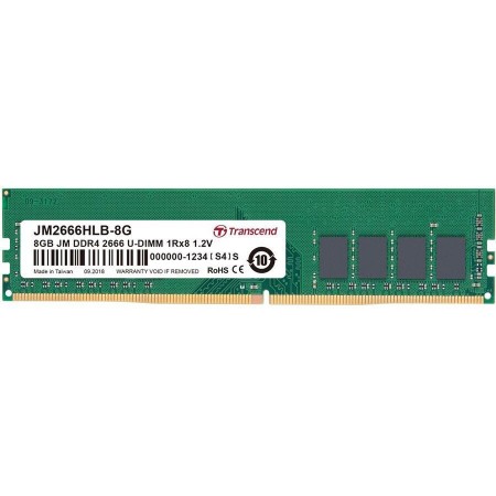 Transcend JetRam DDR4 με Module 1x8GB και Ταχύτητα 2666 για Desktop JM2666HLB-8G