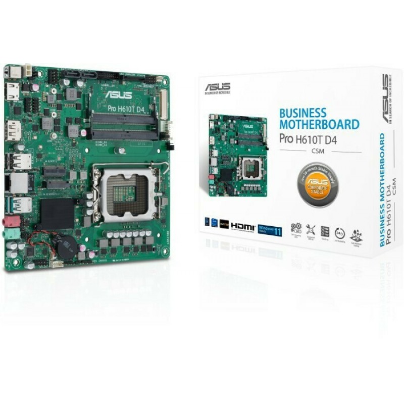 Asus Pro H610t D4 Csm Motherboard Mini ITX με Intel 1700 Socket