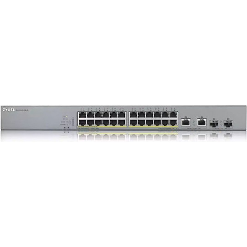 Zyxel GS1350-26HP Managed L2 PoE+ Switch με 24 Θύρες Gigabit (1Gbps) Ethernet και 2 SFP Θύρες