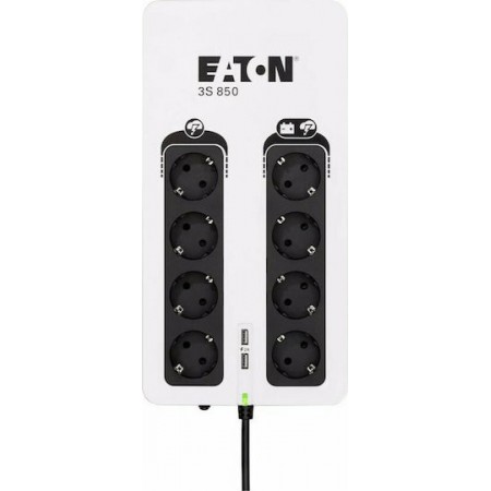 Eaton 3S Gen2 UPS Off-Line 850VA 510W με 8 Schuko Πρίζες