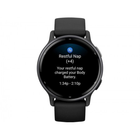 Garmin Vivoactive 5 Aluminium 42mm Αδιάβροχο Smartwatch με Παλμογράφο (Slate Bezel With Black Silicone Band)