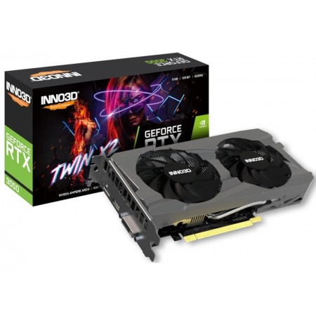 Inno 3D GeForce RTX 3050 8GB GDDR6 Twin X2 Κάρτα Γραφικών N30502-08D6-1711VA41 (N30502-08D6-1711VA41)