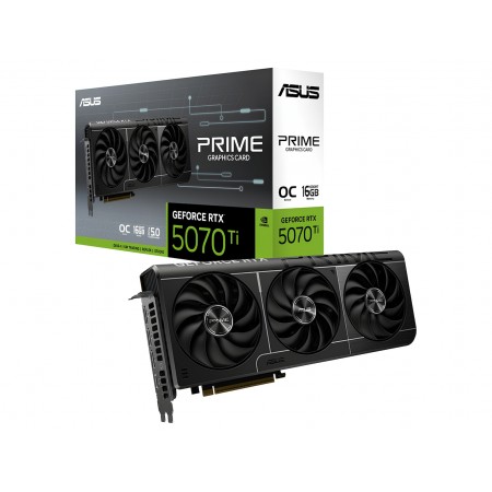 Asus GeForce RTX 5070 Ti 16GB GDDR7 Prime OC Κάρτα Γραφικών 90YV0MF0-M0NA00