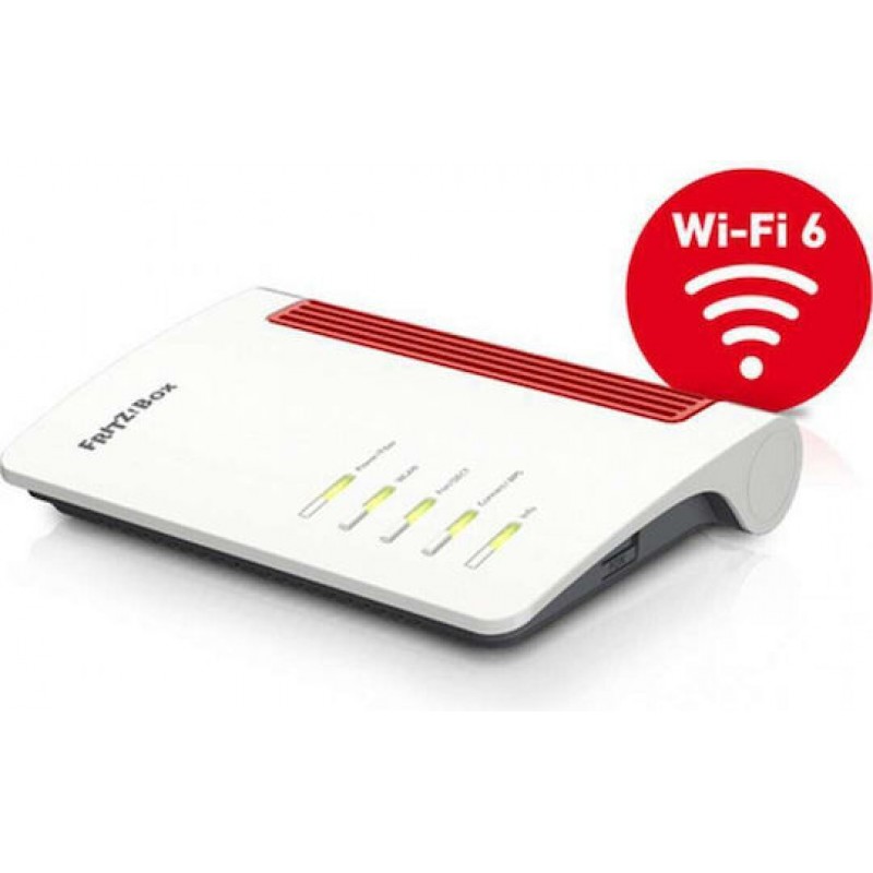 AVM FRITZ!Box 5530 Fiber Ασύρματο Router Wi‑Fi 6 με 2 Θύρες Gigabit Ethernet