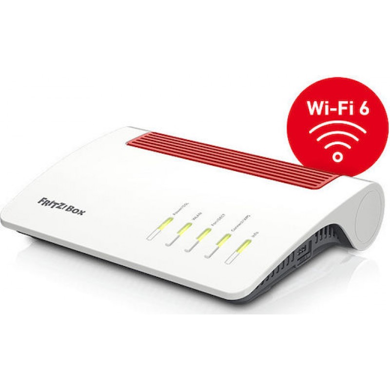 AVM FRITZ!Box 7590 AX VDSL2 Ασύρματο Modem Router Wi‑Fi 6 με 4 Θύρες Gigabit Ethernet