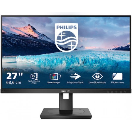 Philips 272S1M IPS Monitor 27" FHD 1920x1080 με Χρόνο Απόκρισης 4ms GTG