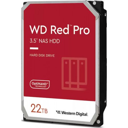 Western Digital Red Pro 22TB HDD Σκληρός Δίσκος 3.5" SATA III 7200rpm με 512MB Cache για NAS WD221KFGX (WD221KFGX)