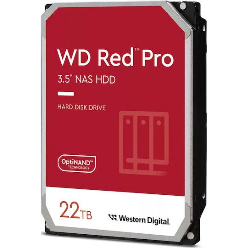 Western Digital Red Pro 22TB HDD Σκληρός Δίσκος 3.5" SATA III 7200rpm με 512MB Cache για NAS WD221KFGX (WD221KFGX)