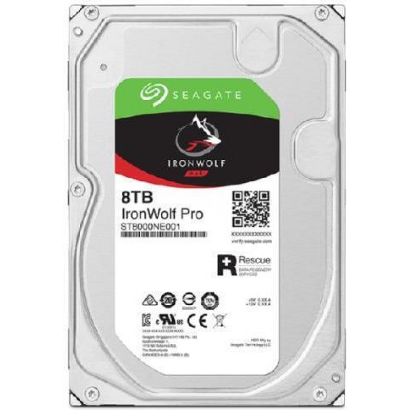Seagate IronWolf Pro 8TB HDD Σκληρός Δίσκος 3.5" SATA III 7200rpm με 256MB Cache για NAS ST8000NT001 (ST8000NT001)