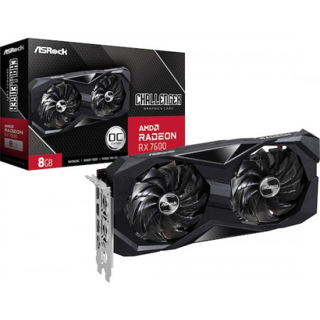 ASRock Radeon RX 7600 8GB GDDR6 Challenger OC Κάρτα Γραφικών 90-GA41ZZ-00UANF (90-GA41ZZ-00UANF)