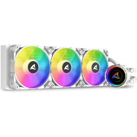 Sharkoon S90 RGB Υδρόψυξη Επεξεργαστή Τριπλού Ανεμιστήρα 120mm για Socket AM4/AM5/1700/1200/115x Λευκή
