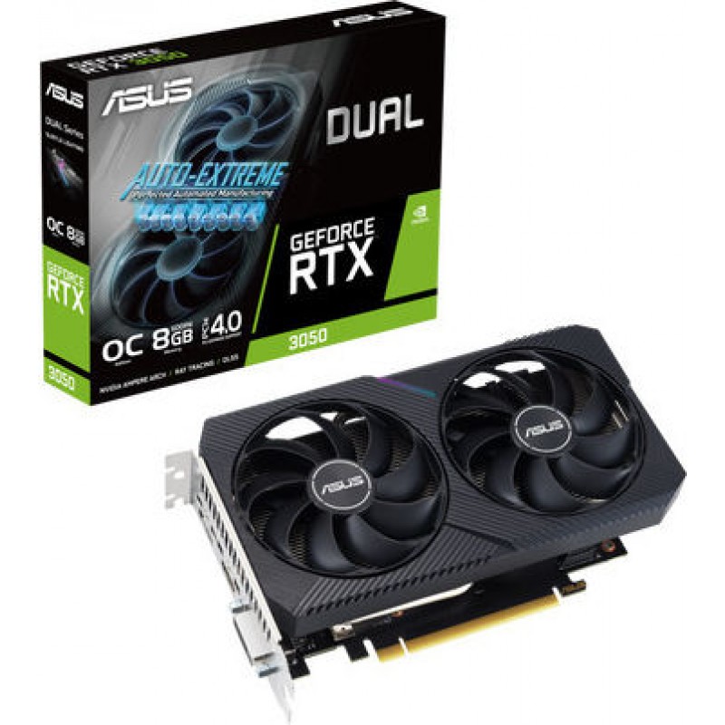 Asus GeForce RTX 3050 8GB GDDR6 Dual V2 OC Κάρτα Γραφικών 90YV0GH6-M0NA00 (90YV0GH6-M0NA00)