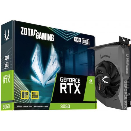 Zotac GeForce RTX 3050 8GB GDDR6 Eco Solo Κάρτα Γραφικών ZT-A30500R-10L (ZT-A30500R-10L)