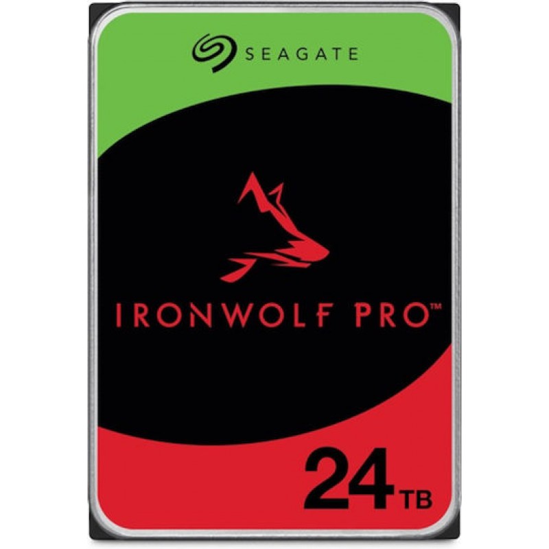 Seagate IronWolf Pro 24TB HDD Σκληρός Δίσκος 3.5" SATA III 7200rpm με 512MB Cache για NAS ST24000NT002 (ST24000NT002)