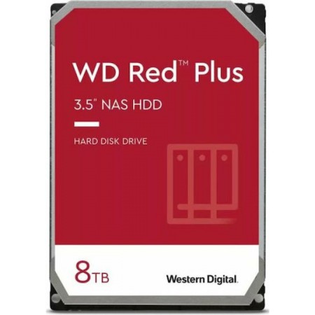 Western Digital Red Plus 8TB HDD Σκληρός Δίσκος 3.5" SATA III 5400rpm με 256MB Cache για NAS WD80EFPX (WD80EFPX)