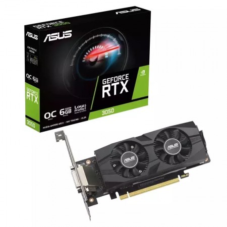 Asus GeForce RTX 3050 6GB GDDR6 LP BRK OC Edition Κάρτα Γραφικών (90YV0KQ0-M0NA00)