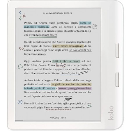 Kobo Libra Colour με Οθόνη Αφής 7" (32GB) Λευκό