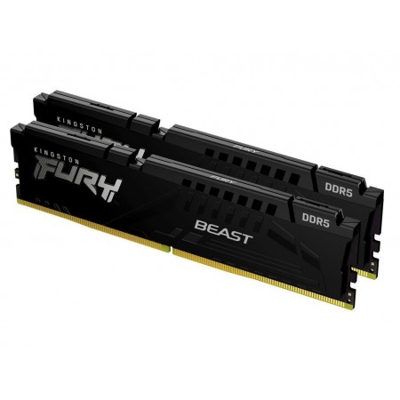 Kingston FURY Beast 32GB DDR5 RAM με 2 Modules (2x16GB) και Ταχύτητα 6000 για Desktop (KF560C30BBEK2-32)