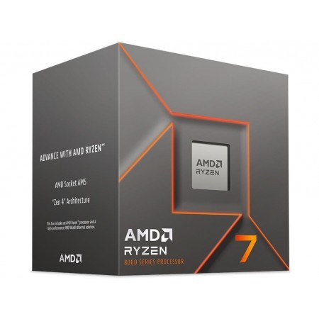 AMD Ryzen 7 8700F 4.1GHz Επεξεργαστής 8 Πυρήνων για Socket AM5 σε Κουτί με Ψύκτρα