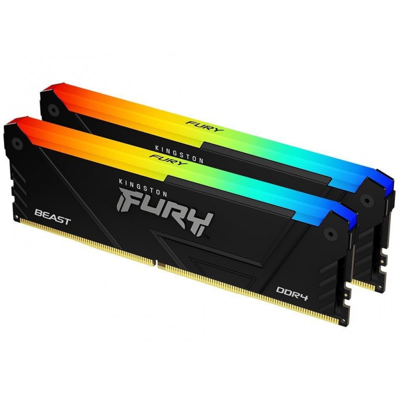 Kingston FURY Beast RGB 32GB DDR4 RAM με Ταχύτητα 3200 για Desktop (KF432C16BB12AK2/32)