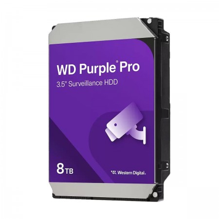 Western Digital Purple Pro Smart Video 8TB HDD Σκληρός Δίσκος 3.5" SATA III 7200rpm με 256MB Cache για Server / Καταγραφικό WD8002PURP (WD8002PURP)