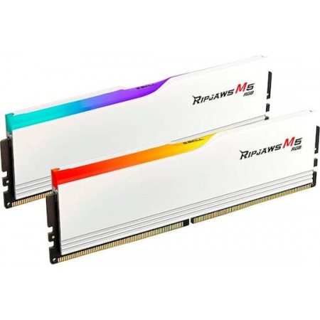 G.Skill Ripjaws M5 RGB 64GB DDR5 RAM με 2 Modules (2x32GB) και Ταχύτητα 6000 για Desktop (F5-6000J3238G32GX2-RM5RW) (F5-6000J3238G32GX2-RM5RW)
