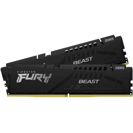 Kingston Fury Beast Black EXPO DDR5 32GB RAM με 2x16GB Modules και Ταχύτητα 6000 για Desktop KF560C36BBE2K2-32 (KF560C36BBE2K2-32)