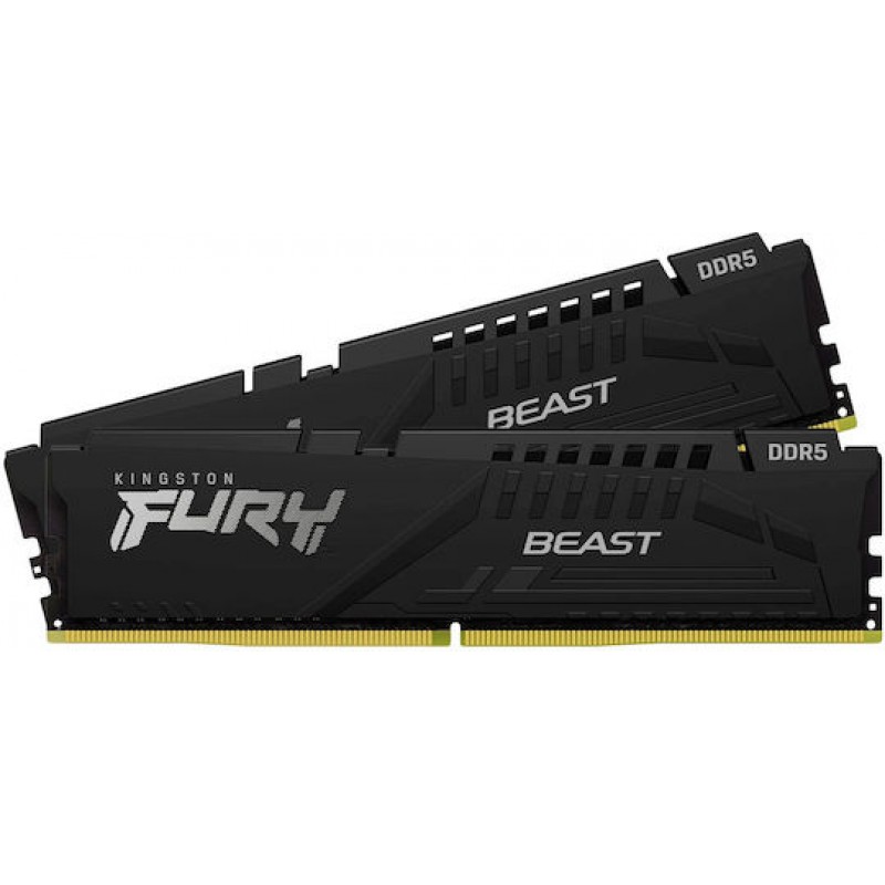 Kingston Fury Beast Black EXPO DDR5 32GB RAM με 2x16GB Modules και Ταχύτητα 6000 για Desktop KF560C36BBE2K2-32 (KF560C36BBE2K2-32)