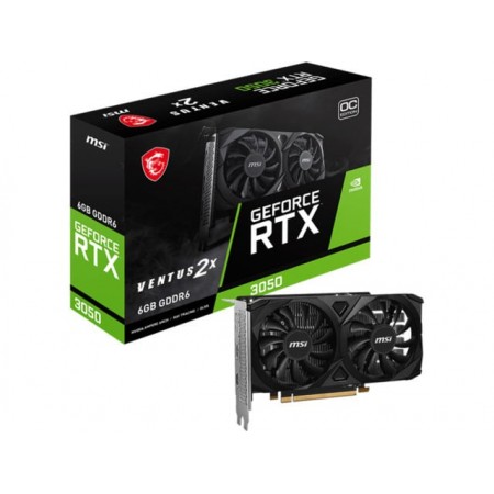 MSI GeForce RTX 3050 6GB GDDR6 Ventus 2X E 6G OC Κάρτα Γραφικών