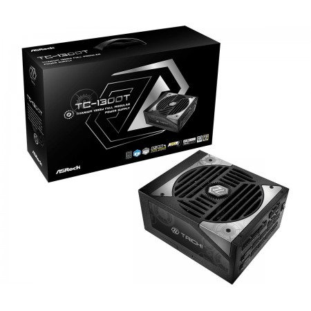 ASRock Taichi TC-1300T 1300W Μαύρο Τροφοδοτικό Υπολογιστή Full Modular 80 Plus Titanium