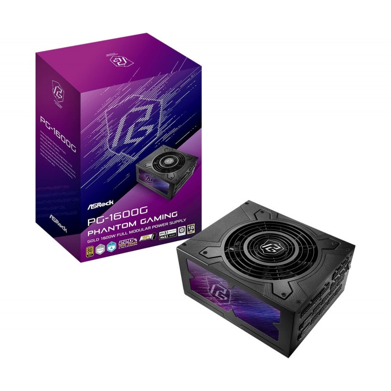 ASRock Phantom Gaming PG-1600G 1600W Μαύρο Τροφοδοτικό Υπολογιστή Full Modular 80 Plus Gold