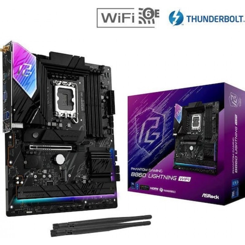 ASRock B860 Lightning WiFi Motherboard ATX με Intel 1851 Socket