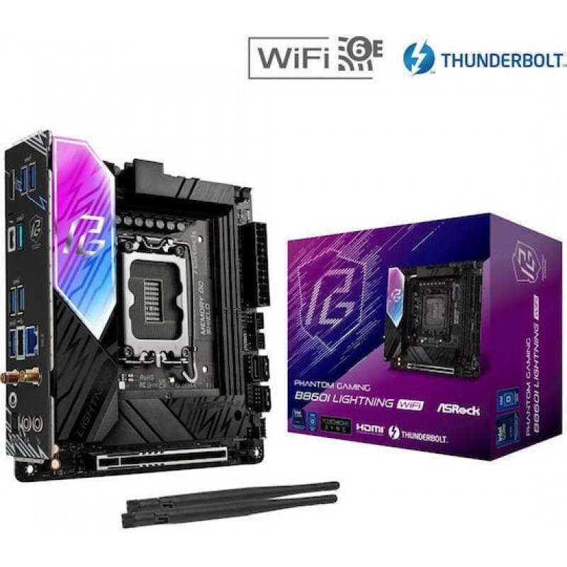 ASRock B860I Lightning WiFi Motherboard Mini ITX με Intel 1851 Socket