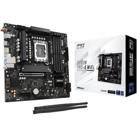 ASRock B860M Pro-A WiFi Motherboard Micro ATX με Intel 1851 Socket