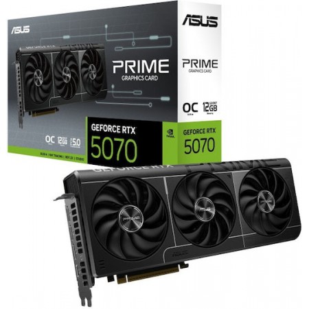 Asus GeForce RTX 5070 12GB GDDR7 Prime OC Κάρτα Γραφικών (90YV0M10-M0NA00) (90YV0M10-M0NA00)