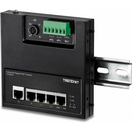 Trendnet TI-PG50F Unmanaged L2 PoE+ Switch με 5 Θύρες Gigabit (1Gbps) Ethernet