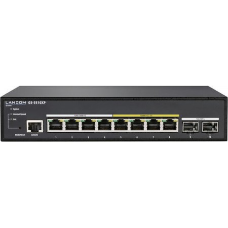 Lancom GS-3510XP Managed L3 PoE+ Switch με 8 Θύρες Gigabit (1Gbps) Ethernet και 2 SFP Θύρες