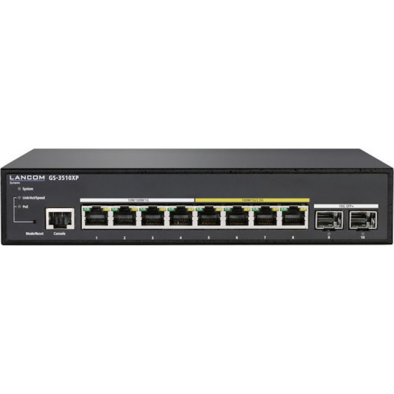 Lancom GS-3510XP Managed L3 PoE+ Switch με 8 Θύρες Gigabit (1Gbps) Ethernet και 2 SFP Θύρες