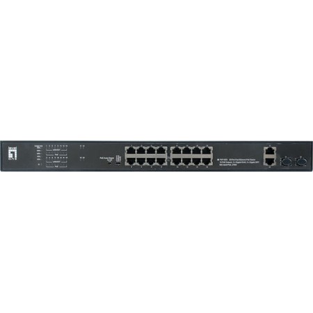 Level One FGP-2031 Unmanaged L2 PoE+ Switch με 16 Θύρες Gigabit (1Gbps) Ethernet και 2 SFP Θύρες