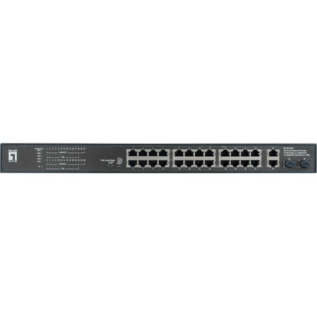 Level One FGP-2831 Unmanaged L2 PoE+ Switch με 24 Θύρες Gigabit (1Gbps) Ethernet και 2 SFP Θύρες