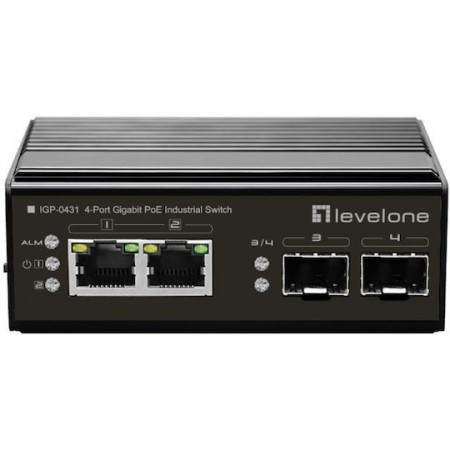 Level One Unmanaged L2 PoE++ Switch με 2 Θύρες Gigabit (1Gbps) Ethernet και 4 SFP Θύρες
