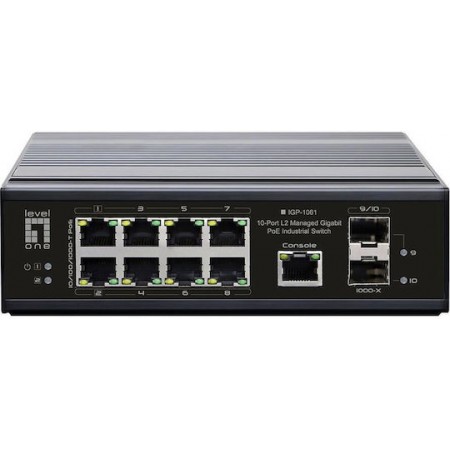 Level One IGP-1061 Managed L2 PoE++ Switch με 8 Θύρες Ethernet και 2 SFP Θύρες