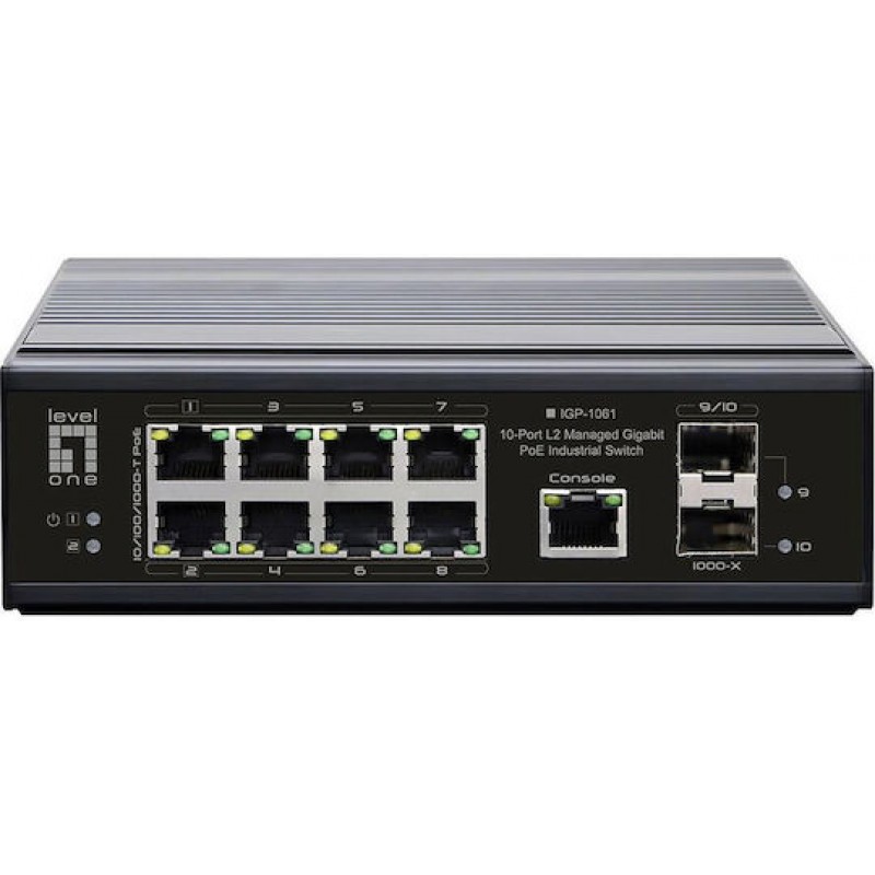 Level One IGP-1061 Managed L2 PoE++ Switch με 8 Θύρες Ethernet και 2 SFP Θύρες