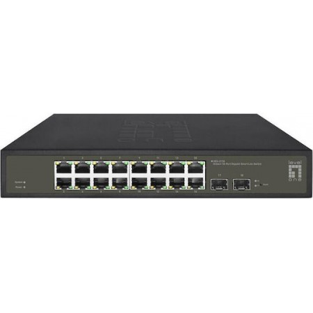 Level One GES-2118 Hilbert Managed L2 Switch με 16 Θύρες Gigabit (1Gbps) Ethernet και 2 SFP Θύρες