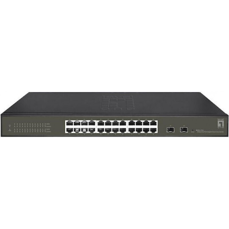 Level One GES-2126 Hilbert Managed L2 Switch με 24 Θύρες Gigabit (1Gbps) Ethernet και 2 SFP Θύρες