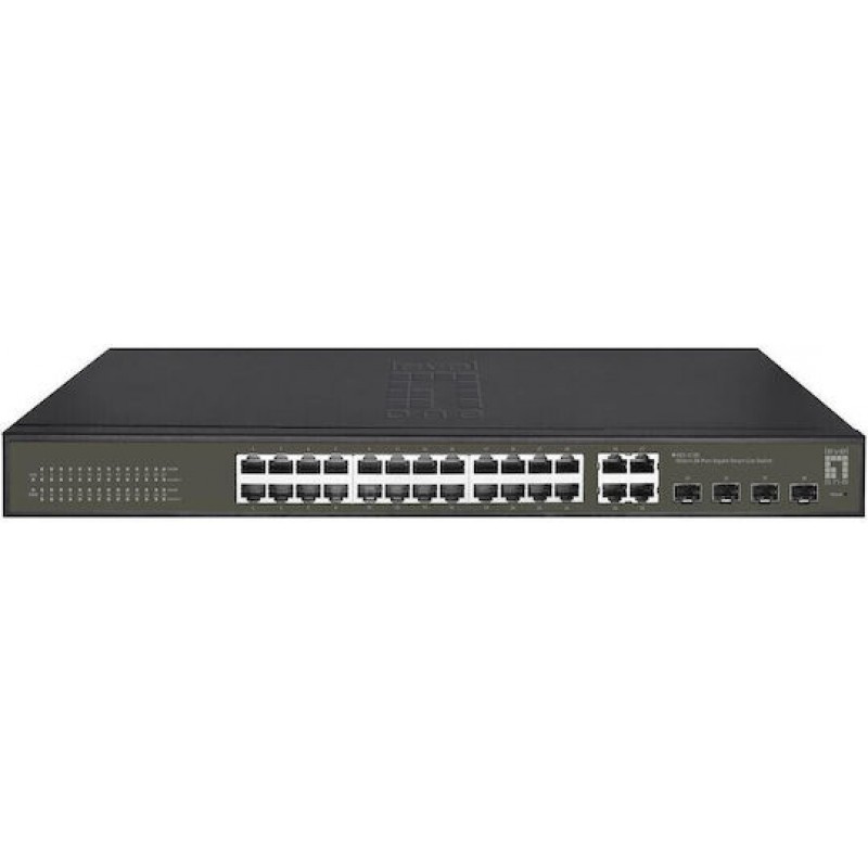 Level One GES-2128 Hilbert Managed L2 Switch με 24 Θύρες Gigabit (1Gbps) Ethernet και 4 SFP Θύρες