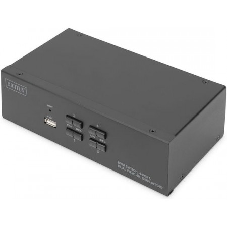 Digitus DS-12882 KVM Switch 4 Port Dual Display 4K