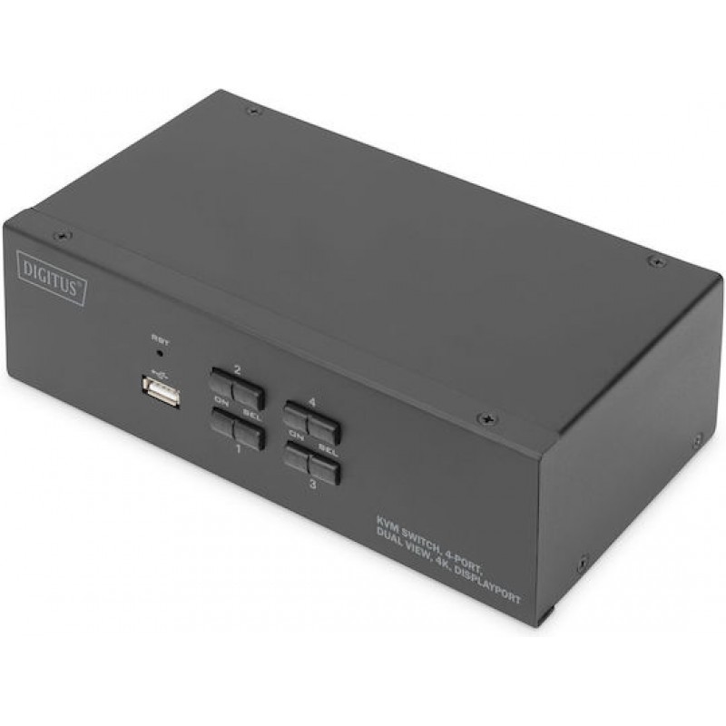 Digitus DS-12882 KVM Switch 4 Port Dual Display 4K